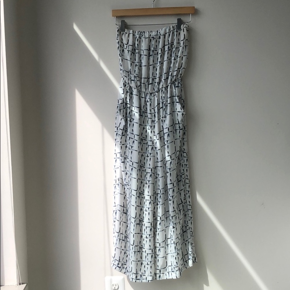 Strapless wide leg jumpsuit